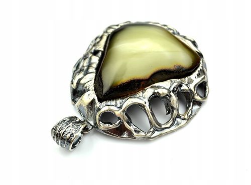 WISIOR BURSZTYN BAŁTYCKI Z CHMURKĄ SREBRO na Arena.pl