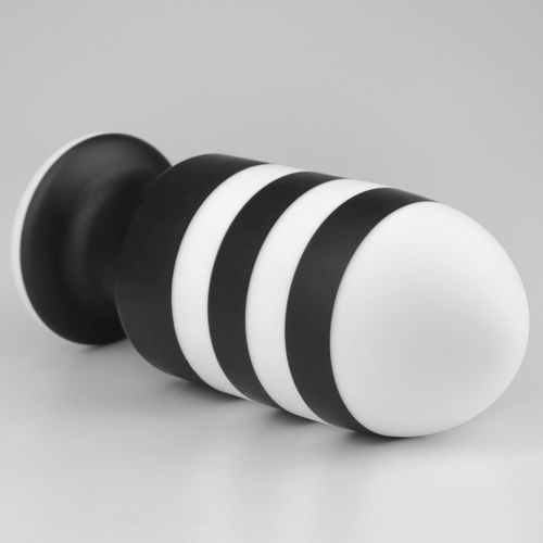Zatyczka Analna Czarno-Biała Silikonowa Korek Analny Plug 19,5 Cm na Arena.pl