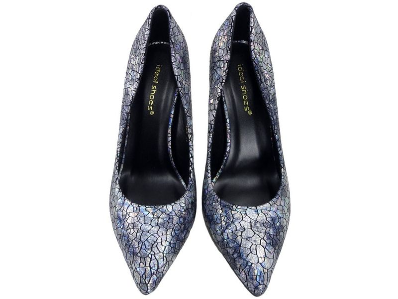 Szpilki czarno perłowe czółenka buty damskie 36 zdjęcie 4