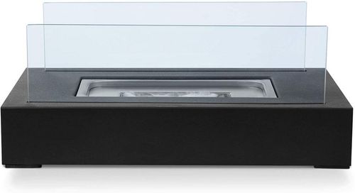 Kominek stołowy ze stali nierdzewnej, czarny, 350 x 182 x 14 na Arena.pl