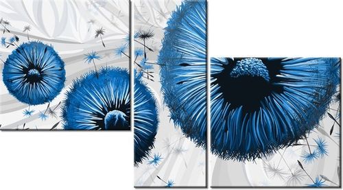 90CM 50CM 3 ELEM. OBRAZ NIEBIESKI DMUCHAWIEC 2 ŚCIENNY DRUK PŁÓTNO RAMA na Arena.pl