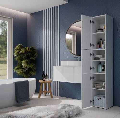 SZAFKA ŁAZIENKOWA SŁUPEK REGAŁ MALWA S33 BIAŁY na Arena.pl