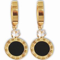 Złote Kolczyki Ze Stali Chirurgicznej 316L Wiszące Pozłacane 18K Kółka