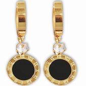 Złote Kolczyki Ze Stali Chirurgicznej 316L Wiszące Pozłacane 18K Kółka