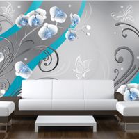 Fototapeta - Niebieskie orchidee - wariacja 400x280
