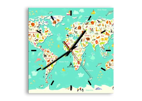 Zegar Ścienny - Mapa Kontynent - 30X30 Cm - C3Ac30X30-3106 na Arena.pl