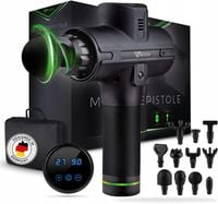 Wellax - Mocna masażerka 11 głowic, 2600 mAh, 10h pracy, LED, torba