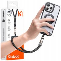 mcdodo smycz do telefonu na rękę wkładka uniwersalna mocna gruba czarna 6mm