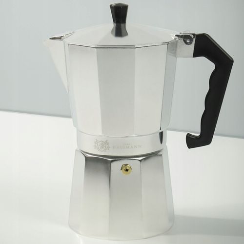 KAWIARKA ALUMINIOWA 450 ml 9 filiżanek SREBRNA DO KAWY + GRATIS na Arena.pl