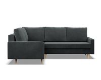 Duży narożnik, lewy, MILO, velvet, 223x172x92 cm, ciemny szary | TYLETEGOTU