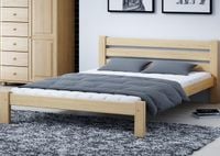 ŁÓŻKO 120X200 DREWNIANE WYSOKI ZAGŁÓWEK sosna + STELAŻ