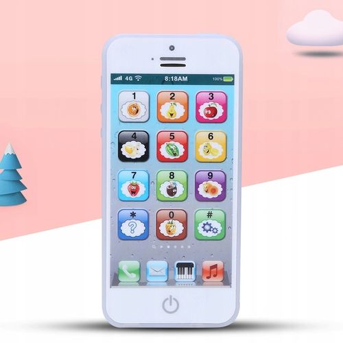 TELEFON ZABAWKOWY SMARTFON EDUKACYJNY BIALY na Arena.pl