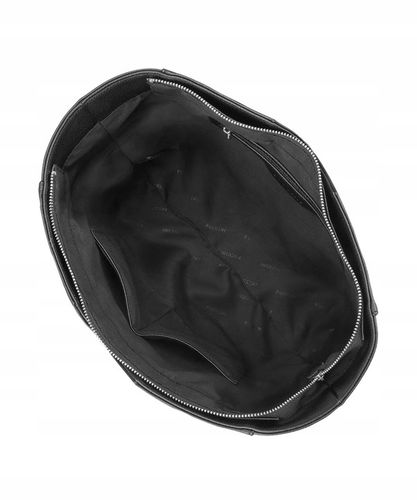 Torebka Shopper Damska PUCCINI Duża Mieści A4 Czarna Z Wycięciami BML053D-1 na Arena.pl