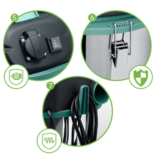 Odkurzacz przemysłowy 30L 1600W HM-402 zdjęcie 11