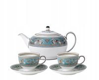 Wedgwood Florencki turkusowy zestaw do herbaty MINIATURE