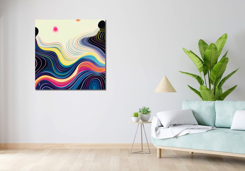 Obraz 90x90cm Wodnista Tafla zdjęcie 2