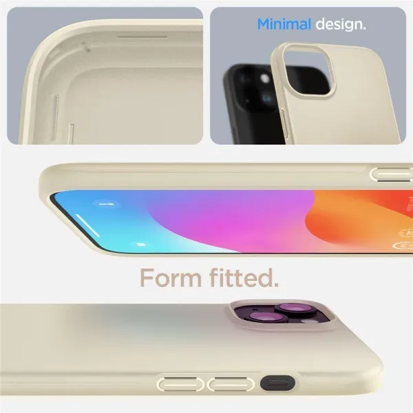 etui spigen thin fit na iphone 15 plus - beżowe zdjęcie 4