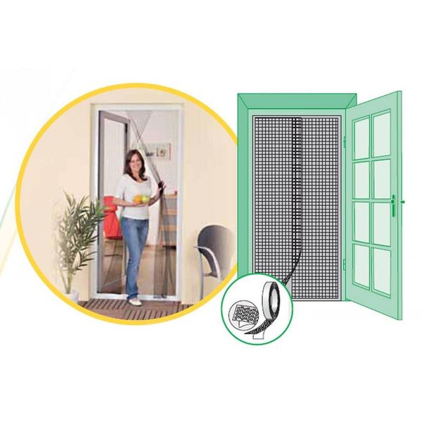 MOSKITIERA DRZWI 2X60X210 BIAŁA zdjęcie 3