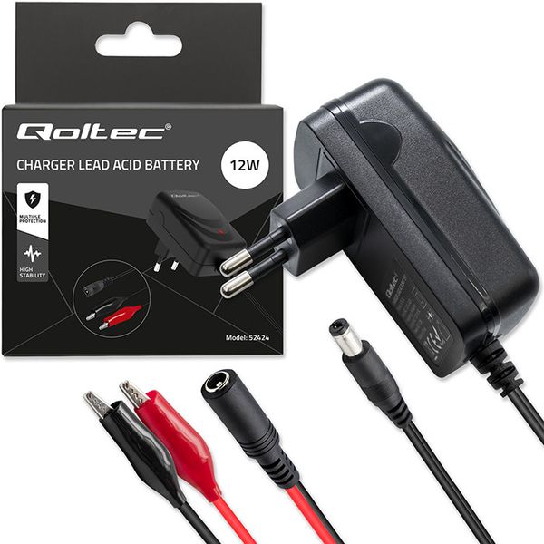Qoltec Ładowarka AGM/GEL/STD 12V 1.5A LED Prostownik zdjęcie 6