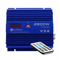 Simply Audio VX4 wzmacniacz samochodowy 4 kanały USB SD Bluetooth + Pilot