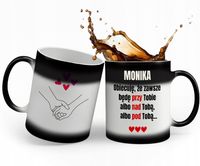 PREZENT NA WALENTYNKI DLA DZIEWCZYNY I CHŁOPAKA kubek magiczny z imieniem