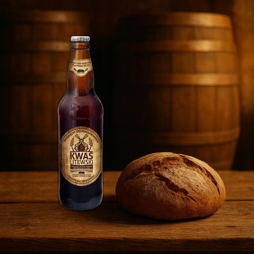 Kwas Chlebowy Litewski Oryginalny Napój Gazowany GRILL / 8 X 500ml na Arena.pl