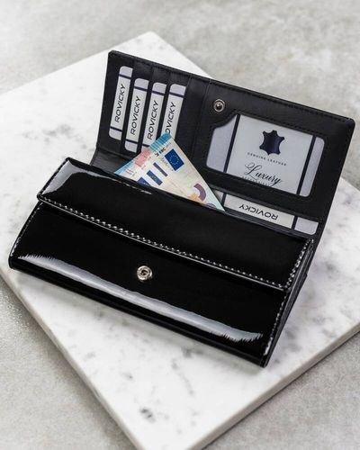 pojemny, duży portfel damski ze skóry naturalnej na zatrzask - 4u cavaldi na Arena.pl