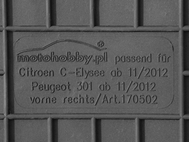 Citroen C-Elysee od 12 DYWANIKI GUMOWE DEDYKOWANE zdjęcie 2