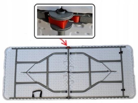 STÓŁ CATERINGOWY SKŁADANY WALIZKA BANKIETOWY OGRODOWY 180 CM WYTRZYMAŁY na Arena.pl