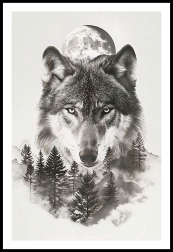 Plakat 53x81cm Wilczy Duch Lasu na Arena.pl