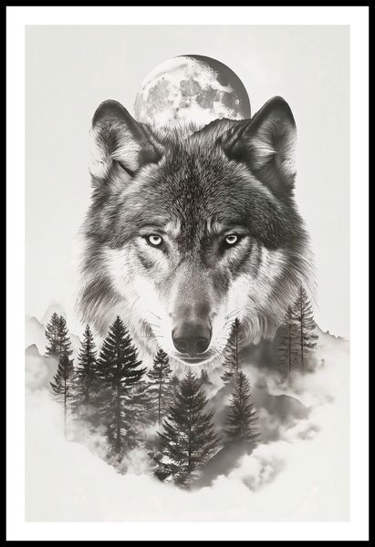 Plakat 53x81cm Wilczy Duch Lasu zdjęcie 3
