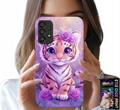 ETUI DO SAMSUNG GALAXY A33 5G - SŁODKI TYGRYSEK NA RÓŻOWYM TLE + SZKŁO
