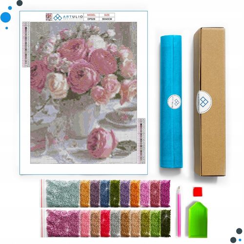 HAFT DIAMENTOWY DIAMOND PAINTING MOZAIKA DIAMENTOWA ZESTAW 5D + AKCESORIA na Arena.pl