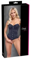 cottelli party gorset sznurowany bez ramiączek czarny xl