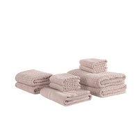 Komplet 9 ręczników bawełnianych frotte różowy ATAI