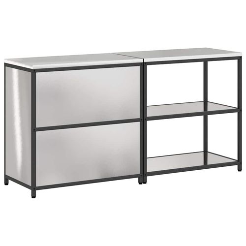 Zestaw do przechowywania w kuchni z półką 2 pcs Srebrny na Arena.pl