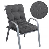 PODUSZKA NA KRZESŁO OGRODOWE 100x50 CM WODOODPORNA WIĄZANA OGRODOWA GRAFIT