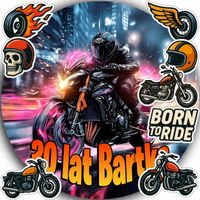 OPŁATEK NA TORT 20CM - MOTOR MOTOCYKL DEKORACJA URODZINOWA + IMIĘ 15CM 18CM