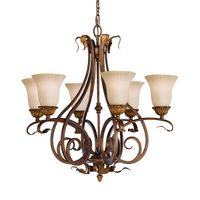 Łańcuchowa lampa wisząca Sonoma Valley FE-SONOMAVALLEY6 Feiss kielichy brązowa