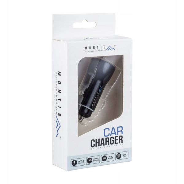 Szybka Ładowarka samochodowa USB 3.0 QC + USB-C PD zdjęcie 4