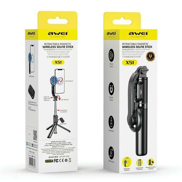 awei selfie stick x51 czarny/black zdjęcie 3