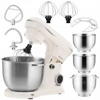 ROBOT KUCHENNY 3xMISY 13,7 L Wielofunkcyjny PLANETARNY BEŻ ECRU 18w1