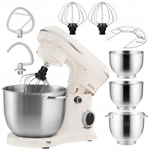 ROBOT KUCHENNY 3xMISY 13,7 L Wielofunkcyjny PLANETARNY BEŻ ECRU 18w1 na Arena.pl