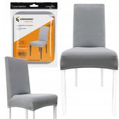 Elastyczny pokrowiec na krzesło szary VERGIONIC uniwersalny