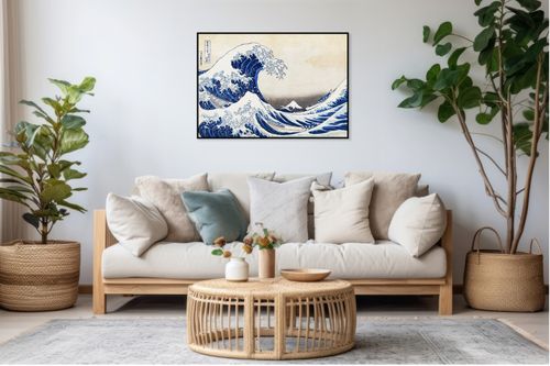 Plakat 20x15cm Wielka Fala w Kaganawie Katsushika Hokusai Japoński Vintage na Arena.pl