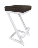 Hoker krzesło barowe ZETA LOFT METAL podstawa biała MG05