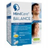 Kwasy OMEGA 3 Magnez L TEANINA witamina B  Cynk MINDCARE Balance Igennus