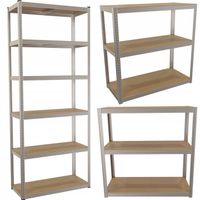 MOCNY REGAŁ METALOWY SZEŚCIOPÓŁKOWY SZAFKA MAGAZYNOWA 220x90x40cm