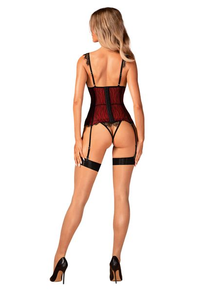 Otwarty Komplet Denissa Gorset i Stringi Obsessive XS/S zdjęcie 4