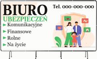 BANER REKLAMOWY 100x50cm projekt w cenie różne wzory BIURO UBEZPIECZEŃ